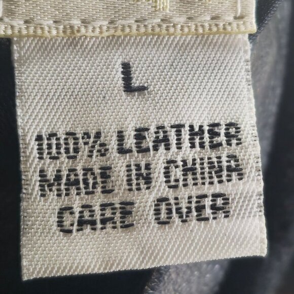 Cache Reversible Black & Leopard Print Leather Jacket Womens L - Picture 6 of 9